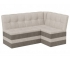 Скамья угловая «Оскар» исп. 2 Микровелюр Wellmart Dark Beige, Latte