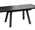 Стол обеденный «Дэкстон» тип 1 Черный муар, Керамика матовая черный мрамор