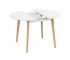 Стол обеденный раздвижной «Форли» Тип 1 - Б-161 Белый матовый, Натуральное дерево