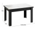 Стол раздвижной «Хьюстон» тип 2 Черный, Белый мрамор