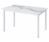 Стол Трио 1200*700 мм Мрамор белый/белые опоры