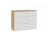 Тумба комбинированная «Хилтон» Исп.2.3 - 303.009.000 Дуб Крафт золотой, Белый матовый