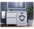 Тумба под стиральную машину Uperwood Tanos 60 см, напольная, 2 ящика, белая/графит
