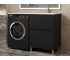Тумба под стиральную машину Uperwood Tanos 60 см, напольная, 2 ящика, черная