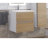 Тумба с раковиной Uperwood Barsa 50 см раковина белая-тумба белая/дуб сонома