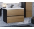 Тумба с раковиной Uperwood Barsa 70 см раковина белая-тумба черная/дуб сонома