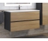 Тумба с раковиной Uperwood Barsa 90 см раковина белая-тумба черная/дуб сонома