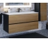 Тумба с раковиной Uperwood Barsa 100 см раковина белая-тумба черная/дуб сонома