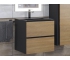 Тумба с раковиной Uperwood Barsa 50 см раковина черный глянец-тумба черная/дуб сонома