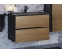 Тумба с раковиной Uperwood Barsa 70 см раковина черный глянец-тумба черная/дуб сонома