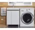 Тумба с раковиной Uperwood Magenta 60-120 см напольная белая/графит с дверцами левая
