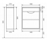 Тумба с раковиной Uperwood Modul матовая белая 50 см