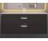 Тумба с раковиной Uperwood Modul матовая черная 100 см