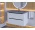 Тумба с раковиной Uperwood Tanos-Classic Quartz  белая графит/бетон 80 см