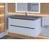 Тумба с раковиной Uperwood Tanos-Classic Quartz  белая графит/бетон 100 см