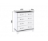Комод Валенсия графит серый/белый снег