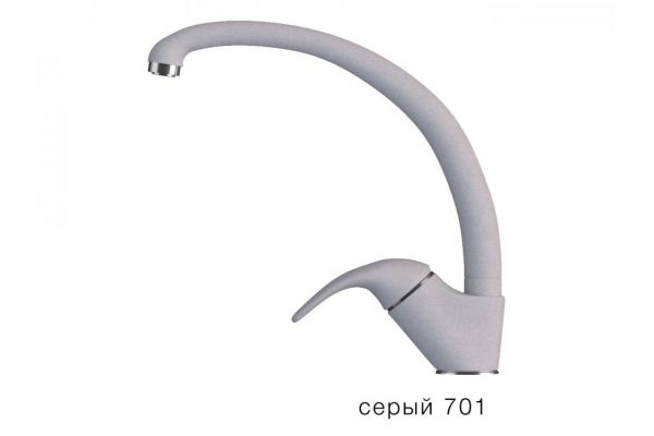 Смеситель для кухни высокий Эко Tolero Серый 701