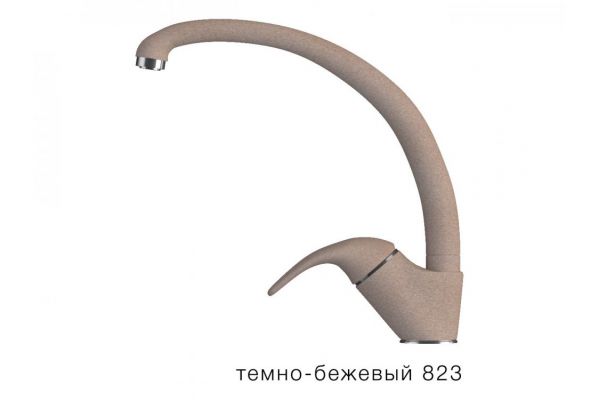Смеситель для кухни высокий Эко Tolero Темно-бежевый 823