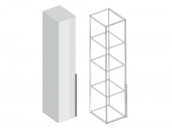 Пенал Вита надстройка белый лофт