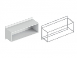 Полка настенная Вита №4 белый лофт