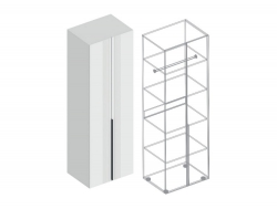 Шкаф Вита 2-створки с полками белый лофт