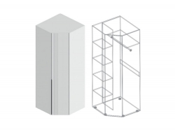 Шкаф Вита угловой белый лофт