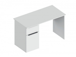 Стол письменный Вита левый белый лофт