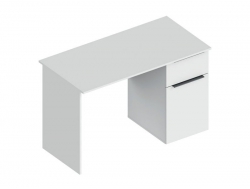 Стол письменный Вита правый белый лофт