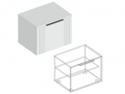 Тумба Вита 1-створка 600 белый лофт