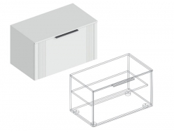Тумба Вита 1-створка 800 белый лофт