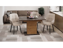 Стол раздвижной «Детройт» Тип 4 - 009.005.000 Дуб Крафт золотой, Ателье темное