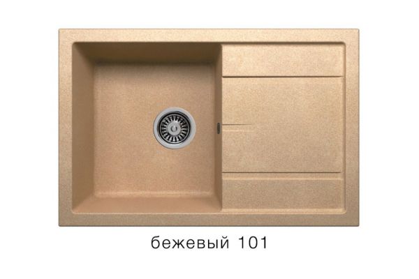Кухонная мойка Tolero R-112 Бежевый 101