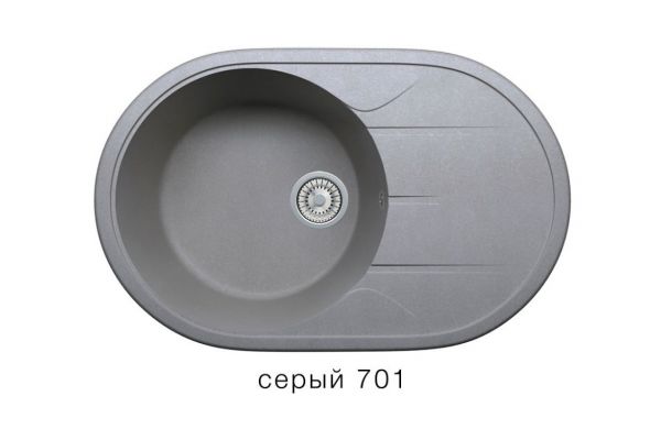 Кухонная мойка Tolero R-116 Серый 701