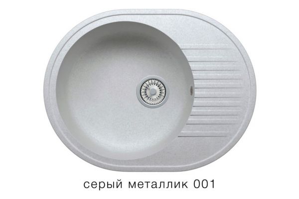 Кухонная мойка Tolero R-122 Серый металлик 001