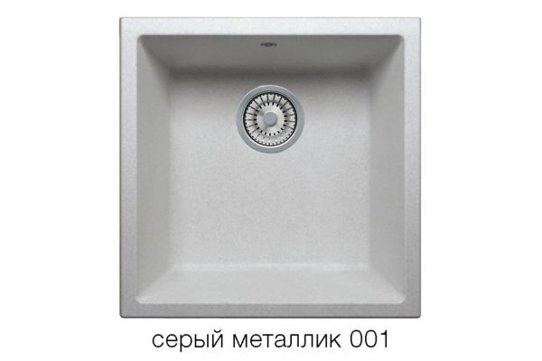 Кухонная мойка Tolero R-128 Серый металлик 001