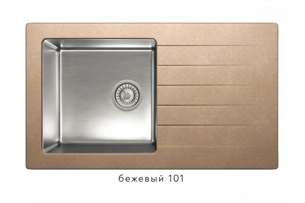 Кухонная мойка Tolero twist TTS-860 Бежевый 101