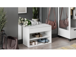 Тумба для обуви «Лайт» Тип 1 Белый глянец