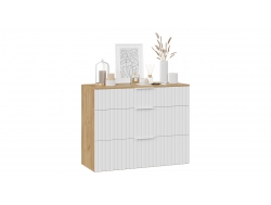 Тумба комбинированная «Хилтон» Исп.2.3 - 303.009.000 Дуб Крафт золотой, Белый матовый