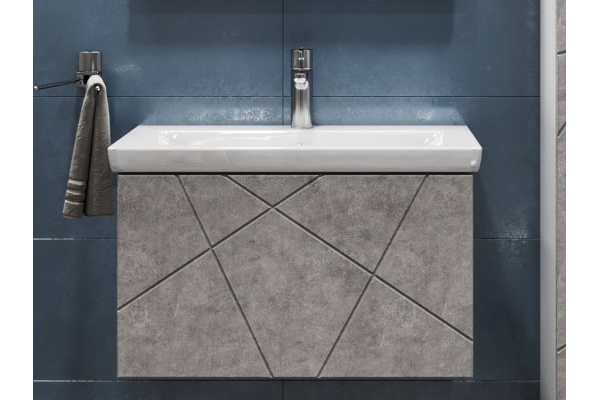 Тумба Geometry 600-0-1 Como навесная бетон