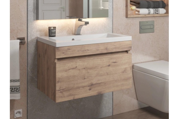 Тумба с раковиной Uperwood Eva Крафт Табачный 60 см