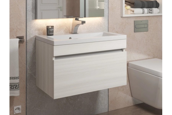 Тумба с раковиной Uperwood Eva Дуб Харбор белый 60 см