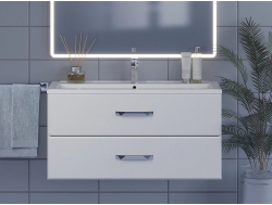 Тумба с раковиной Uperwood Foster белая 100 см