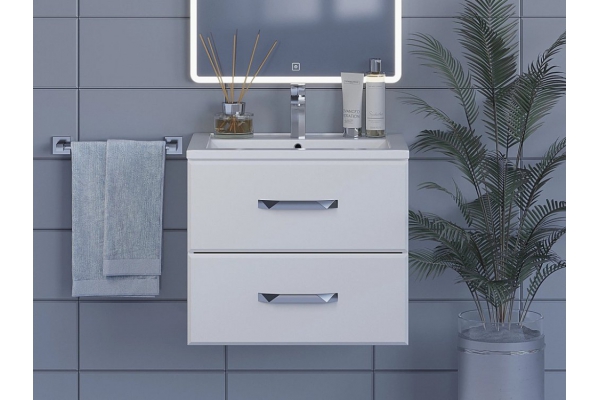 Тумба с раковиной Uperwood Foster белая 60 см
