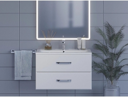 Тумба с раковиной Uperwood Foster белая 80 см