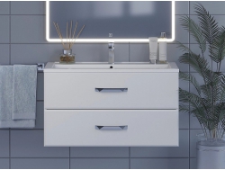 Тумба с раковиной Uperwood Foster белая 90 см