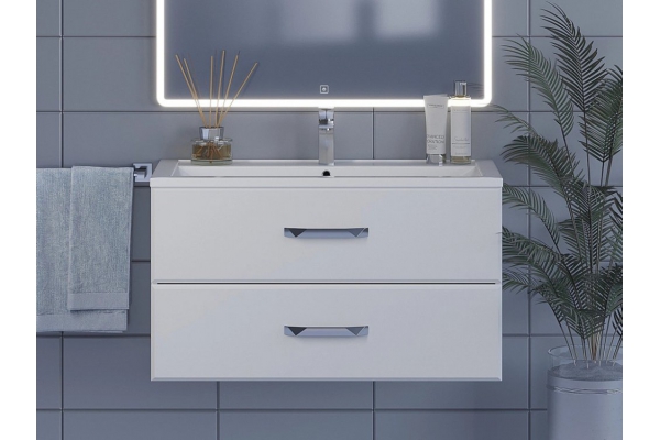 Тумба с раковиной Uperwood Foster белая 90 см