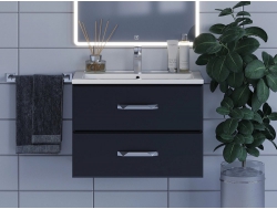 Тумба с раковиной Uperwood Foster черная 70 см