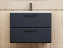 Тумба с раковиной Uperwood Foster черная 70 см