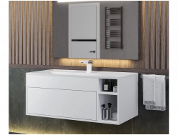 Тумба с раковиной Uperwood Lotus Premium белая 100 см