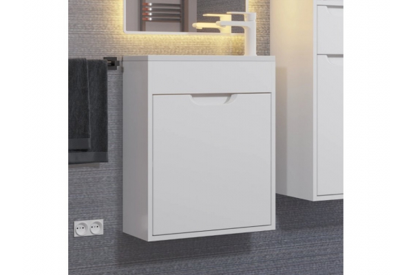Тумба с раковиной Uperwood Modul матовая белая 50 см